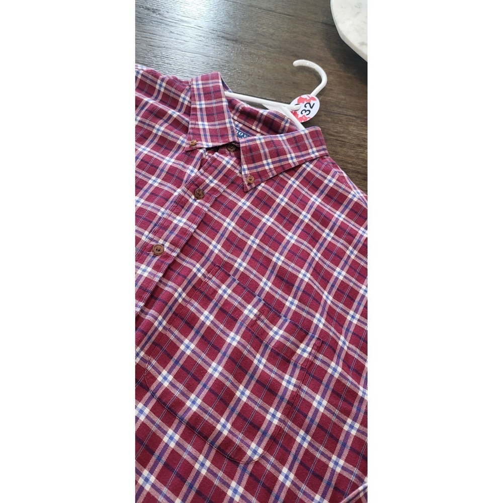 Vintage 90s Dover Dress Plaid Long Sleeve Shirt Mens 2XL Mint Condition #32 - Picture 2 of 6